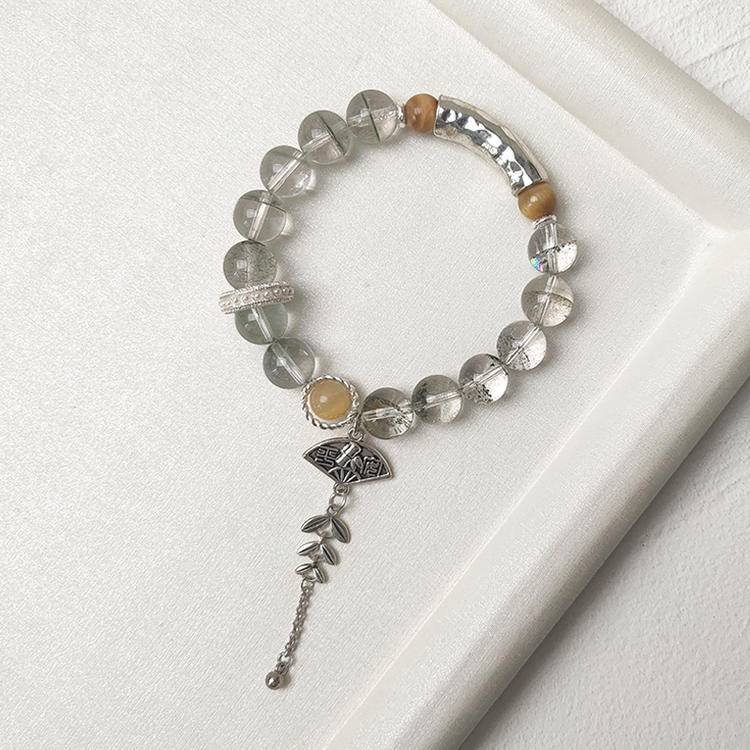 HeartHalo® Guardian Strength Bracelet – Green Phantom & Golden Tiger Eye