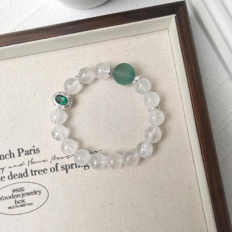 HeartHalo® Mystic Clarity Bracelet – Phantom Quartz & Fluorite Spiral Beads