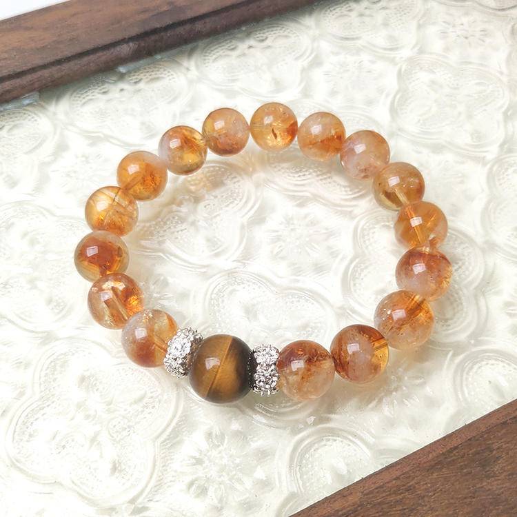 HeartHalo® Solar Vitality Bracelet – Citrine Tower Crystal & Golden Tiger Eye