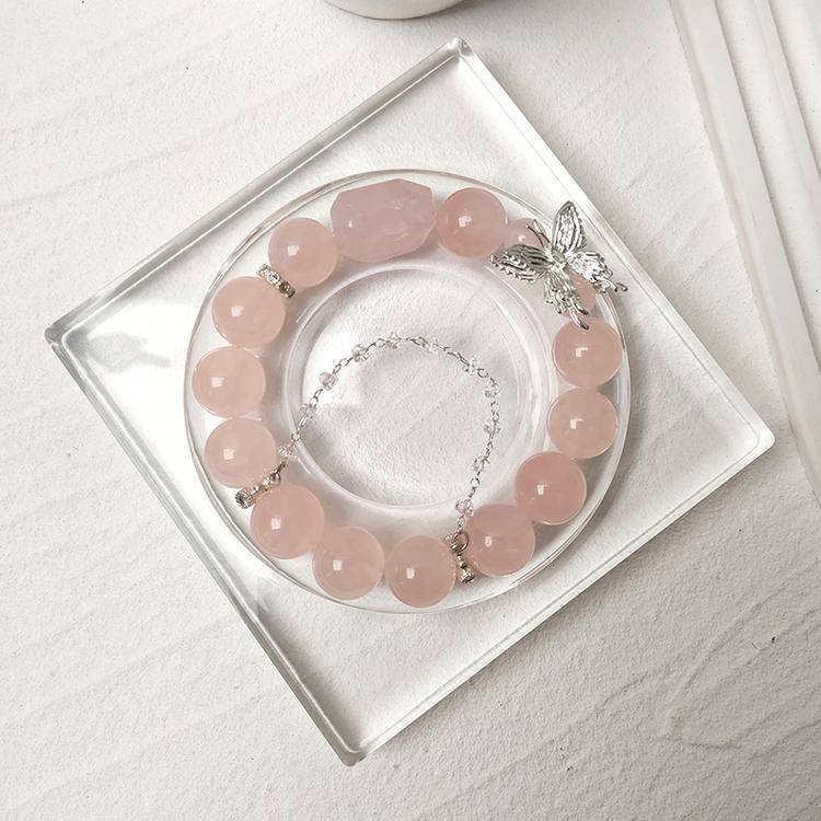HeartHalo® Love Wings Bracelet – Rose Quartz & Butterfly Charm