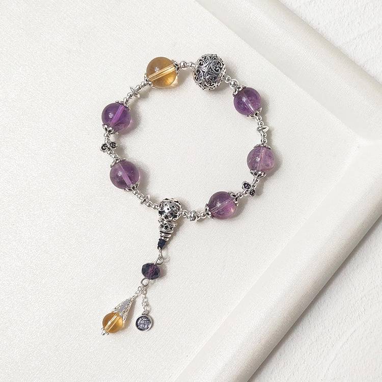 HeartHalo® Wisdom Harmony Bracelet – Amethyst & Citrine