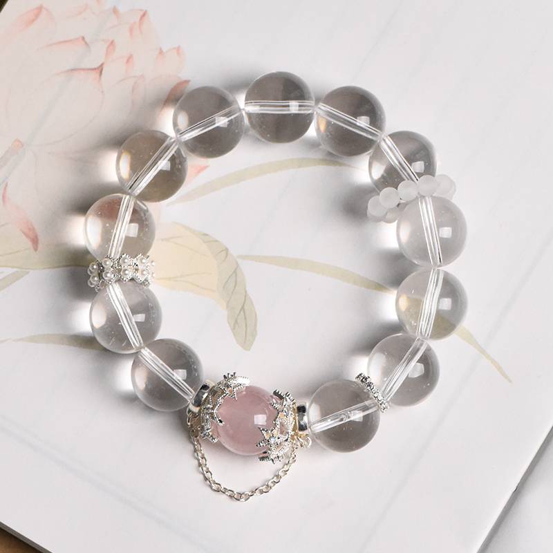 HeartHalo® Pure Love Bracelet – Clear Quartz & Rose Quartz