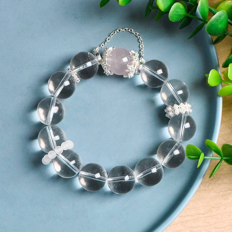 HeartHalo® Pure Love Bracelet – Clear Quartz & Rose Quartz