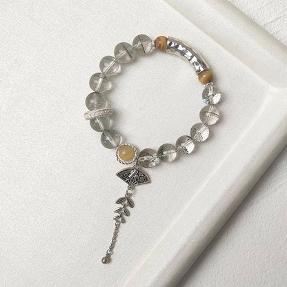HeartHalo® Guardian Strength Bracelet – Green Phantom & Golden Tiger Eye