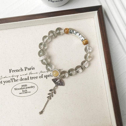 HeartHalo® Guardian Strength Bracelet – Green Phantom & Golden Tiger Eye