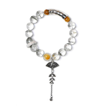 HeartHalo® Guardian Strength Bracelet – Green Phantom & Golden Tiger Eye