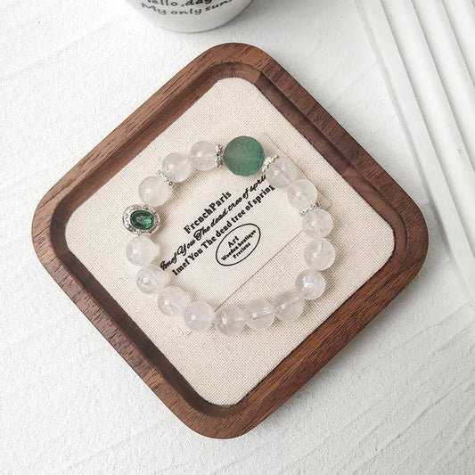 HeartHalo® Mystic Clarity Bracelet – Phantom Quartz & Fluorite Spiral Beads