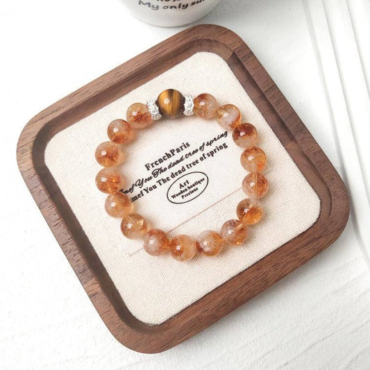 HeartHalo® Solar Vitality Bracelet – Citrine Tower Crystal & Golden Tiger Eye
