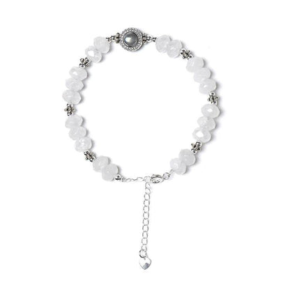 HeartHalo® Moonlit Vision Bracelet – Phantom Quartz & Gray Moonstone Faceted Beads
