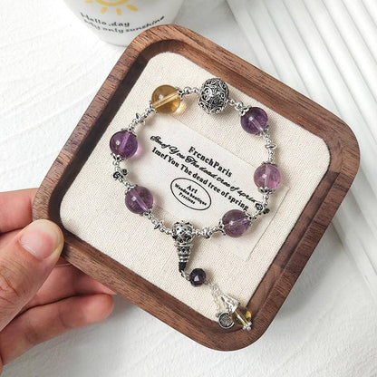 HeartHalo® Wisdom Harmony Bracelet – Amethyst & Citrine