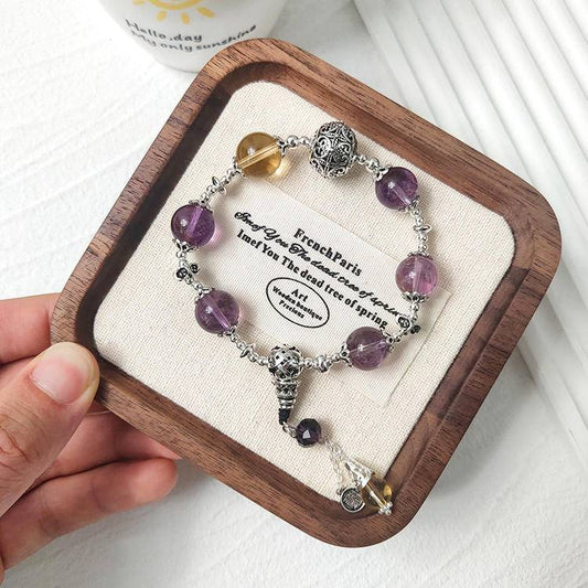 HeartHalo® Wisdom Harmony Bracelet – Amethyst & Citrine