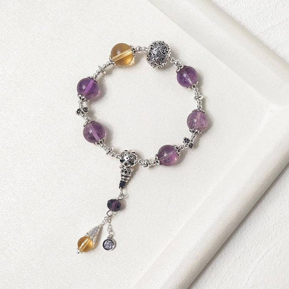 HeartHalo® Wisdom Harmony Bracelet – Amethyst & Citrine