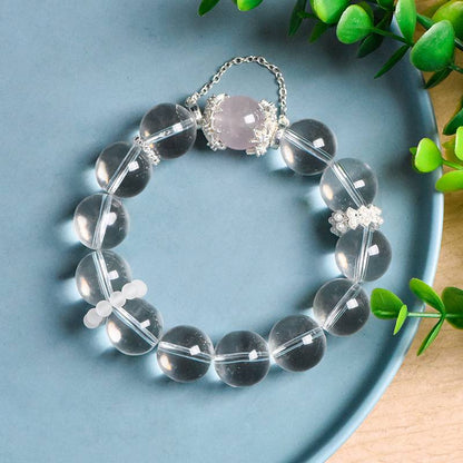 HeartHalo® Pure Love Bracelet – Clear Quartz & Rose Quartz