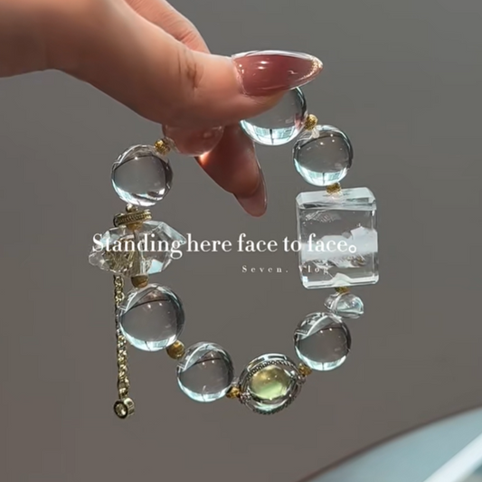 HeartHalo® Artisan Crystal Bracelet – Clear Quartz Masterpiece